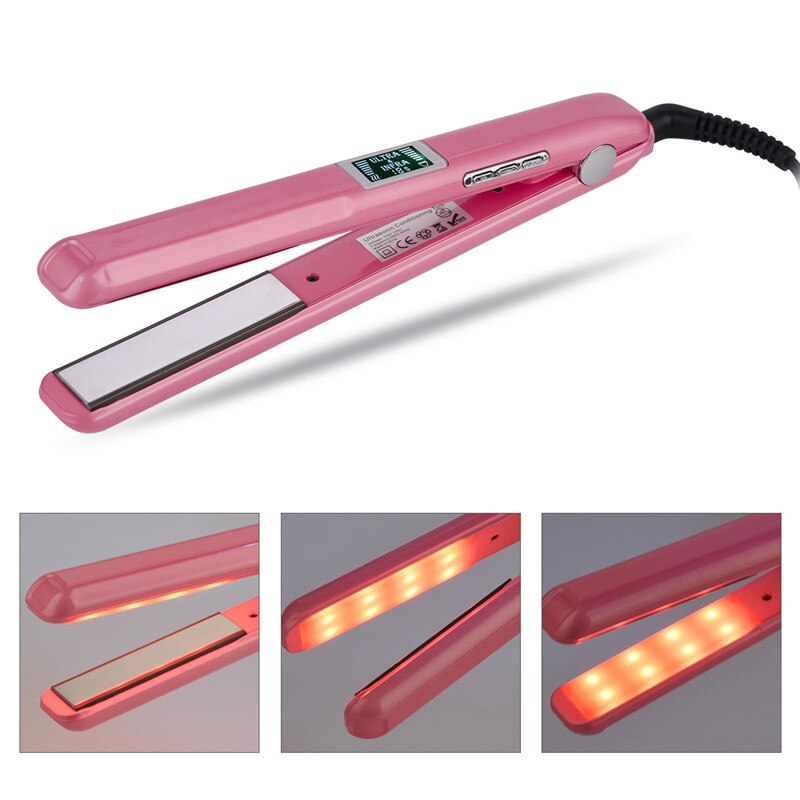 Haarverzorging ultrasoon infrarood stijltang koud plat stijltang krultang stijltang negatief: Roze / Ons