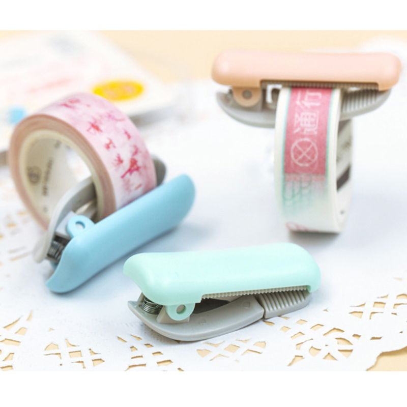 Bærbar mini klæbemiddel washi papir tape dispenser cutter kawaiischool supplie