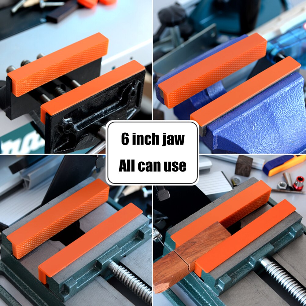 1 Pair Of Magnetic Soft Pad Jaws Rubber For Metal Vise 4.5Inch Long Pad Bench Vice Home improvement