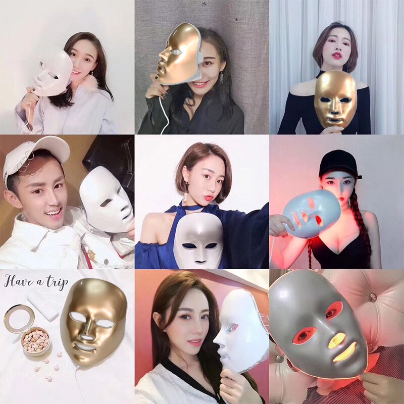 Led Mask Photon Electric LED Facial Mask LED Skin Rejuvenation Anti Wrinkle Acne Photon Therapy Home Salon Beauty Tool