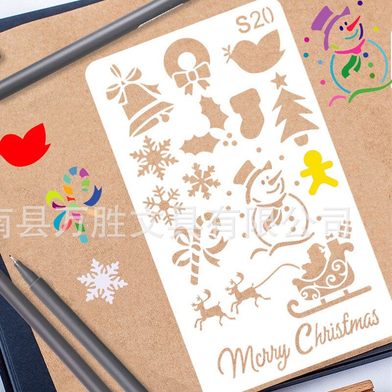 24/38 PCS Bullet Journal Stencil Set Plastic Planner DIY Drawing Template Diary Planner Journal Notebook Diary Scrapbook