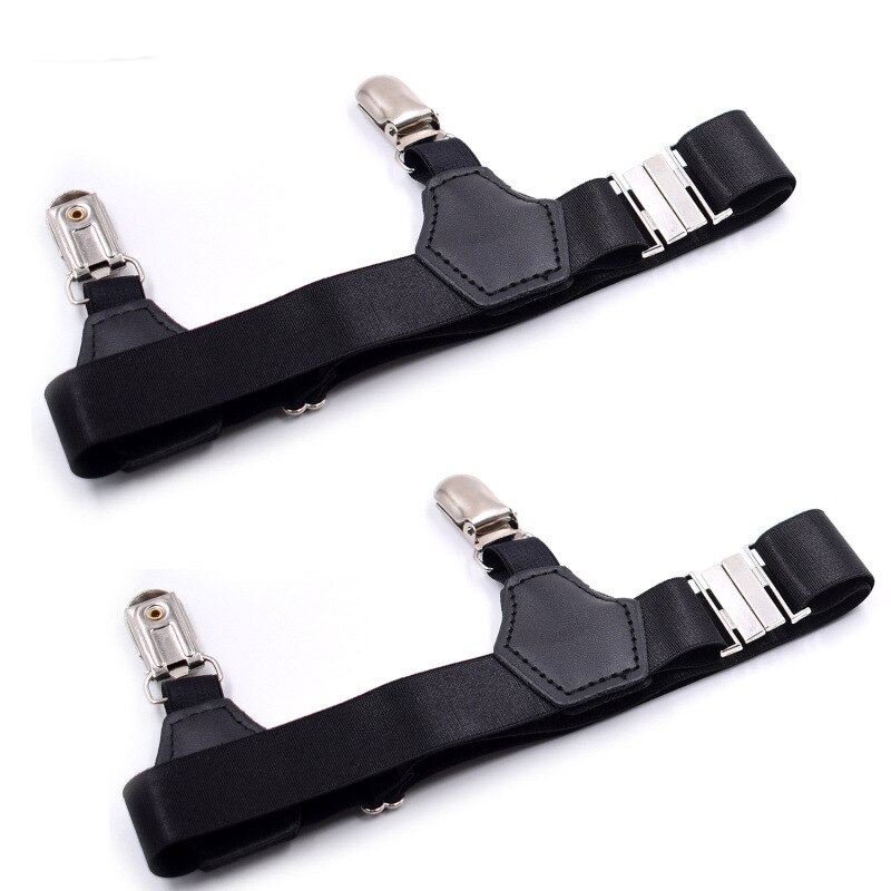 Bretelles pour chaussettes hommes et femmes, 1 paire, porte-jarretelles, élastique réglable, sangles de maintien pour les jambes, clips pour chaussettes pour T-shirt, YLM9242