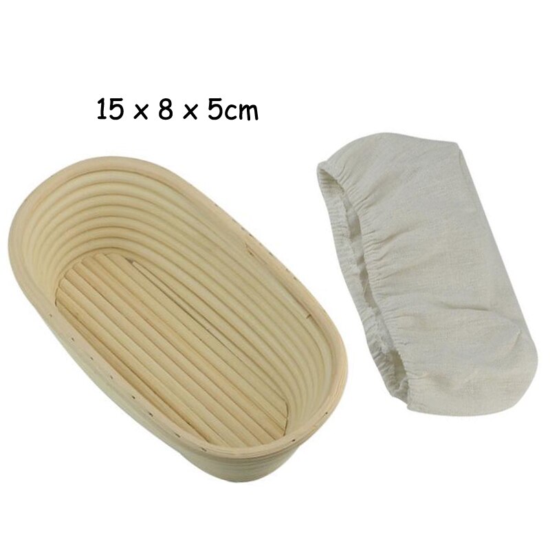 Bread Fermentation Rattan Basket Proofing Country Bread Baguette Dough Baskets Storage Container Wicker Basket: Oval 15x8x5cm