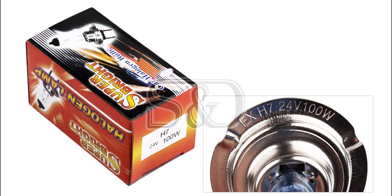 10 sztuk H7 100W 24V Super jasne żarówki halogenowe białe światła przeciwmgielne światła samochodowe lampa halogenowa robić samochodu żarówka lampa robić jazdy biały samochód stylizacji