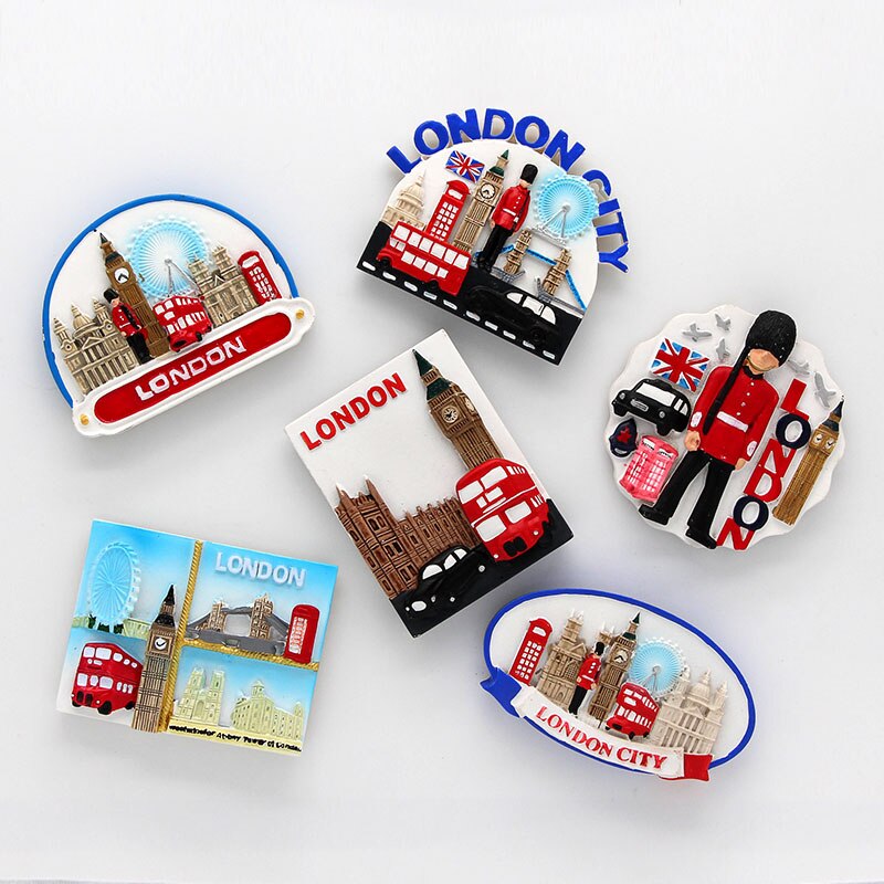 3D Koelkast Geplakt Magnetische Wereld Toerisme Souvenir Creatieve Koelkast Magneten Engeland London Bus Soldaat Souvenir