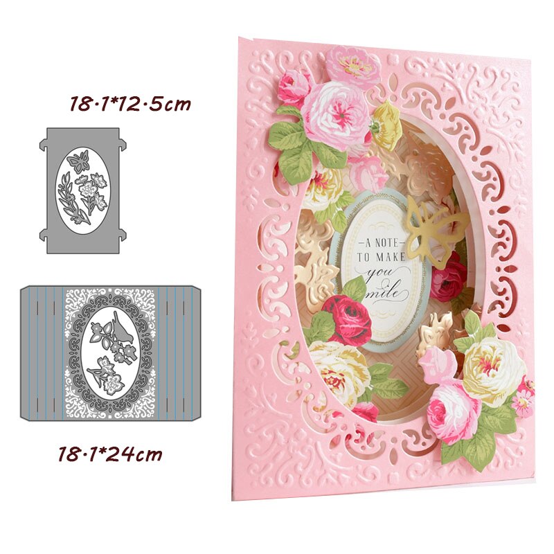 Panalisacraft grote bloemenlijst metalen snijmallen stansen scrapbook album papier kaart knutselen reliëfdruk