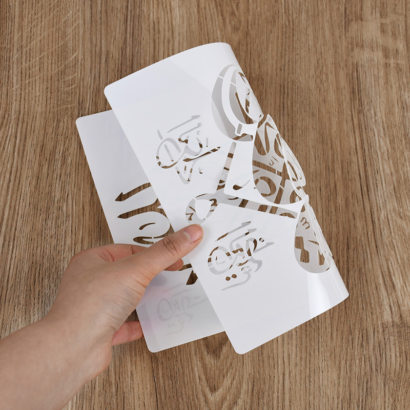 Pochoirs à écriture arabe islamique 29x21cm, bricolage, peinture murale, Scrapbook, gaufrage, Album, modèle de carte en papier, décor du Ramadan Eid Mubarak