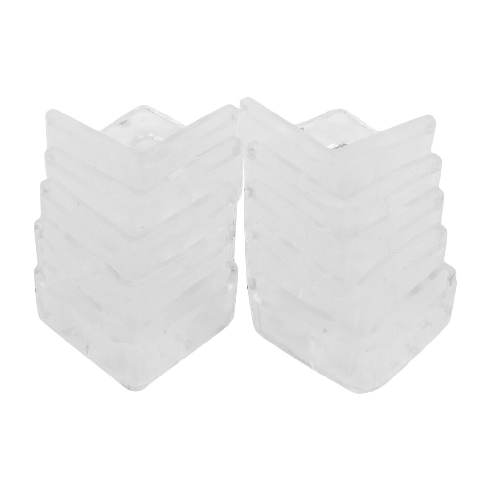 10 packs transparent square baby safety anti-collision corner table corner protection against collision protection: Default Title