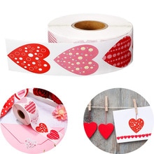 Coração do amor em forma de etiqueta scrapbooking pacote de embalagem de presente selo etiquetas aniversário festa abastecimento artigos de papelaria