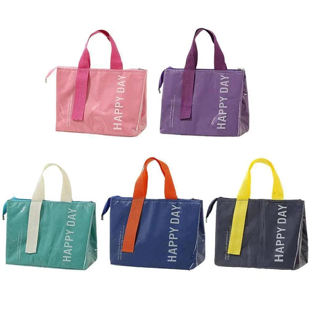 Insulated Lunch Box Bag Student Work Office Picnic Thermal Bento Box Bag Outdoor Travel Preservation Handheld Picnic Package: Dark Grey