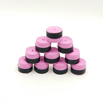 10pcs/lot Matte PU Badminton Grips Plane Dry Badminton Racket Overgrip Good Feel Tennis Overgrips: 10PCS Pink