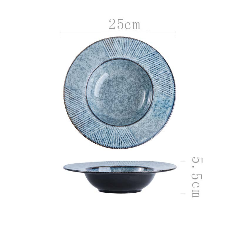 CHANSHOVA 10 cal ceramiczny kreatywny 450ml miska na makaron salaterka gruba zupa płyta osobowość chińska porcelana G327: 5