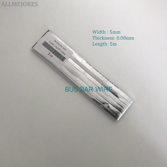 ALLMEJORES Solar cell wire strip 5mm*0.08mm busbar for thin film solar cell diy electical solder wire