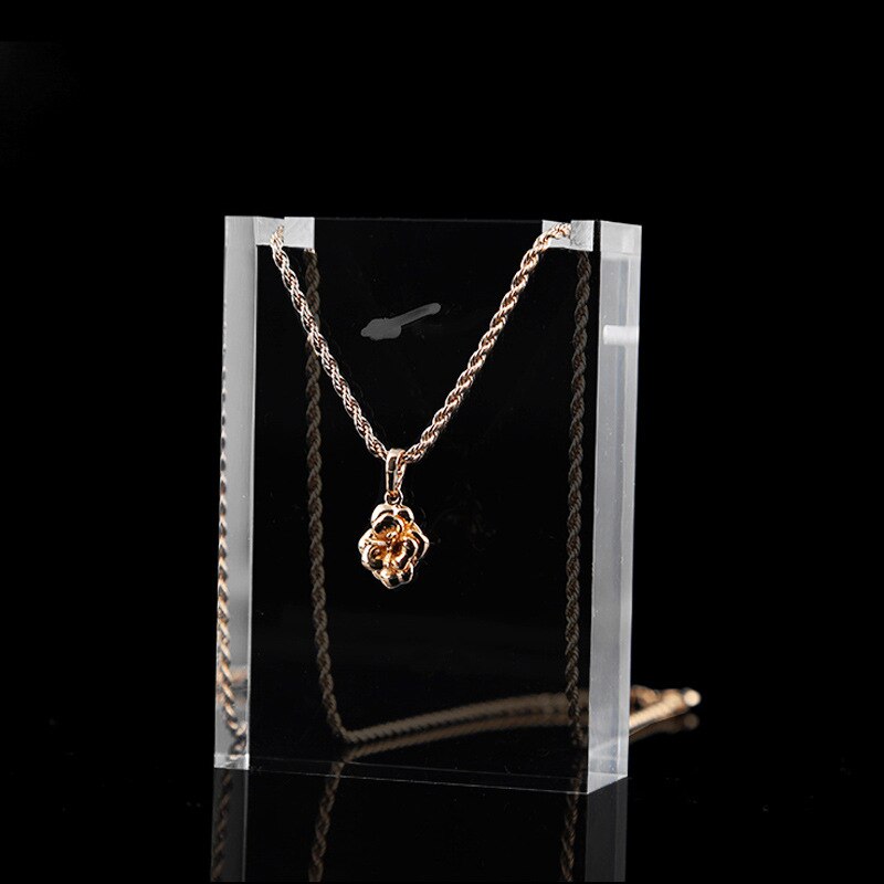 Naszyjnik ekspozytor robić wisiorków stojak przezroczysty masywny akryl łańcuszek biżuteria prezentujący uchwyt na półkę wisiorek zdjęcie rekwizytu półka