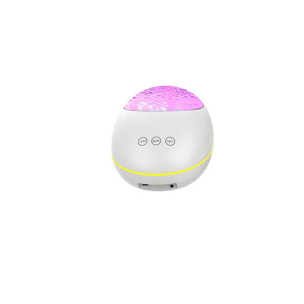 Led Sfeer Muziek Projector Aurora Oceaan Nachtlampje Afstandsbediening Speler Speaker Water Wave Sky Projectielamp: WHITE