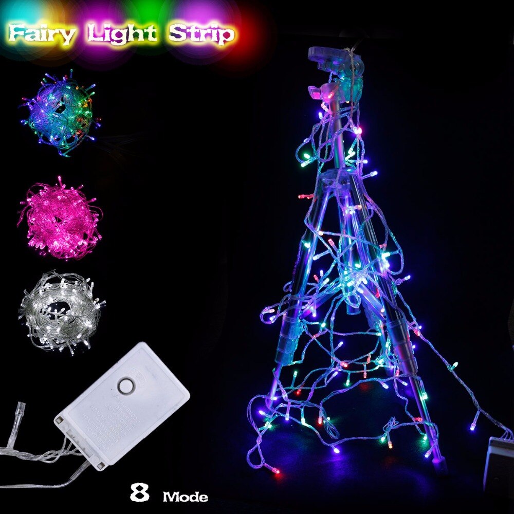 Rgb Led Verlichting Strings 10M 110V 220V 8 Modi Waterdichte IP65 Kerst Garland Fairy Lights Outdoor Indoor Decoratie