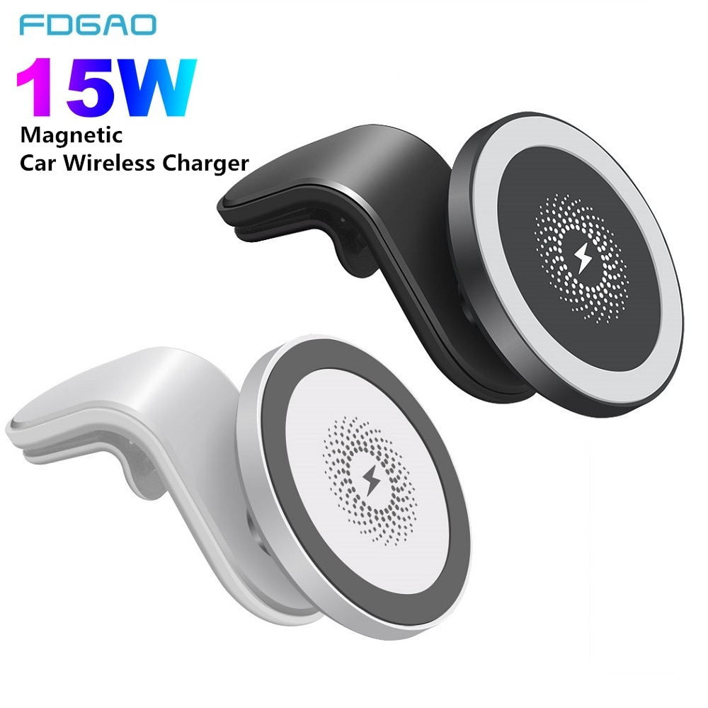 Magnetische Drahtlose Auto Ladegerät Halterung Ständer für iPhone 12 Mini 12 Pro Max Für Magsafe 15W Schnelle Drahtlose Ladegerät auto Telefon Halter