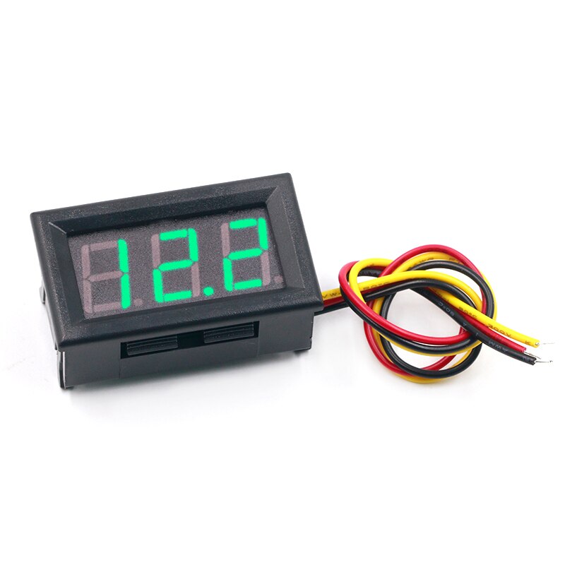 0.56 Inch Mini Red Green Blue LED Display Panel Voltage Meter Voltmeter Home Use Voltage 3 Three Digital DC 4.5V 30V 2 / 3 Wires: 3 Wires Green