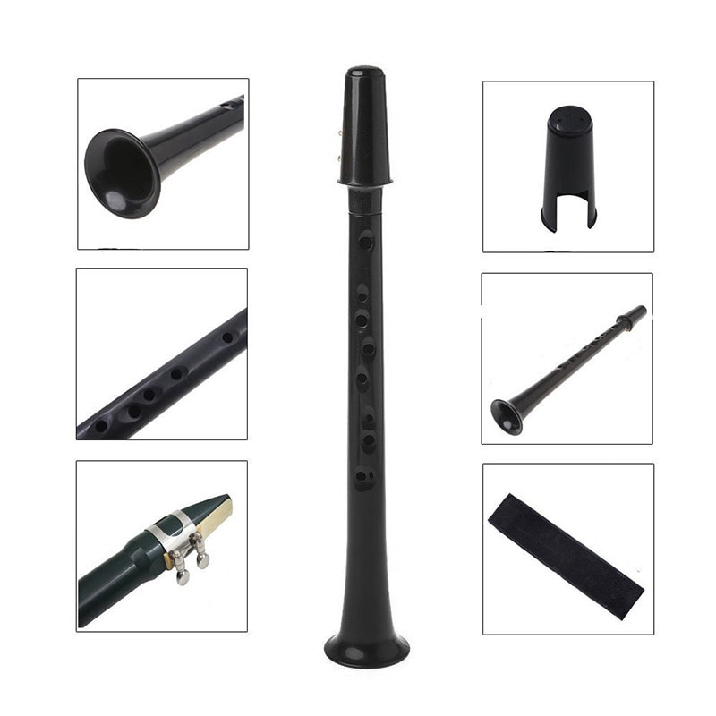 Mini Sax Black Portable Alto Pocket Musical Instruments with Carrying Bag Beginner Music Amateur Durable Portable Saxophone