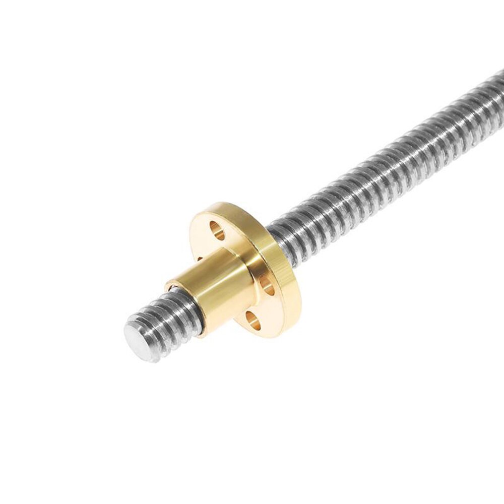 4 teile/los 3D Drucker T8 Blei Schraube OD 8mm Pitch 2mm Blei 2mm/8mm 200mm 250mm 300mm 350mm 400mm 450mm 500mm Mit Mutter Für Reprap