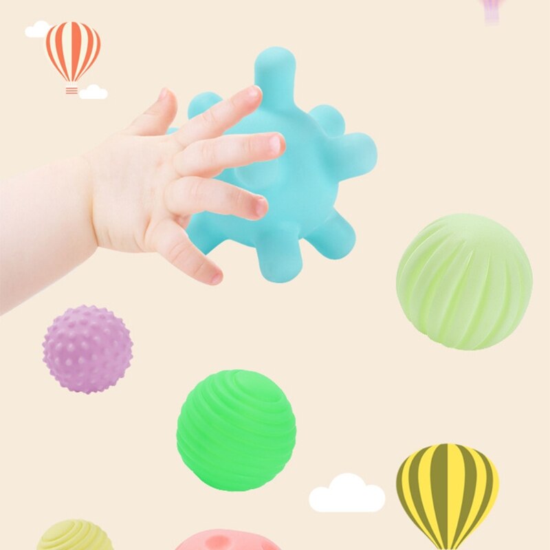 Strukturierter mehrballanzug, taktiler sinnesball, badeball, baby-greifball, sinnesball, geeignet für kleinkinder und babys