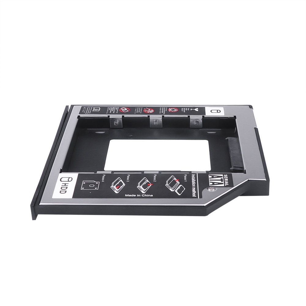 Universal SATA 3.0 2nd HDD Caddy 9.5mm For 2.5" SSD Case HDD Enclosure Latest With LED For Laptop DVD CD ROM