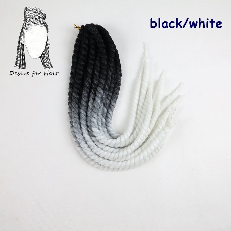 Désir de cheveux 1 paquet 120 grammes 12 brins synthétique havane torsion cheveux ombre deux tons 3 tons couleur crochet tresses extensions de cheveux