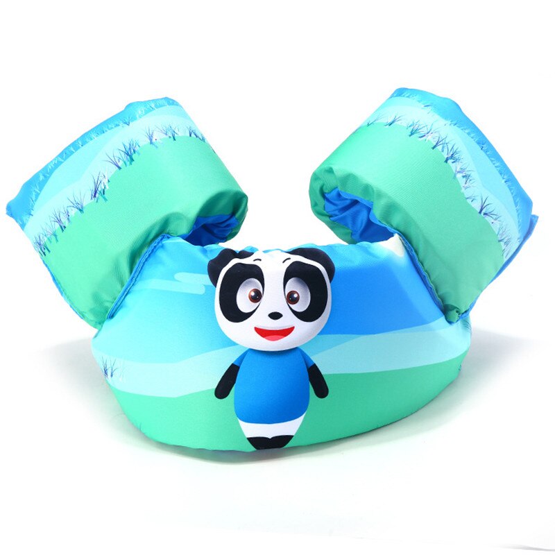 1 stk vandlegetøj børneredningsvest opdrift flydende pigevest beskyttelse dreng baby svømmearm skum redningskran 31*13*14cm: Panda