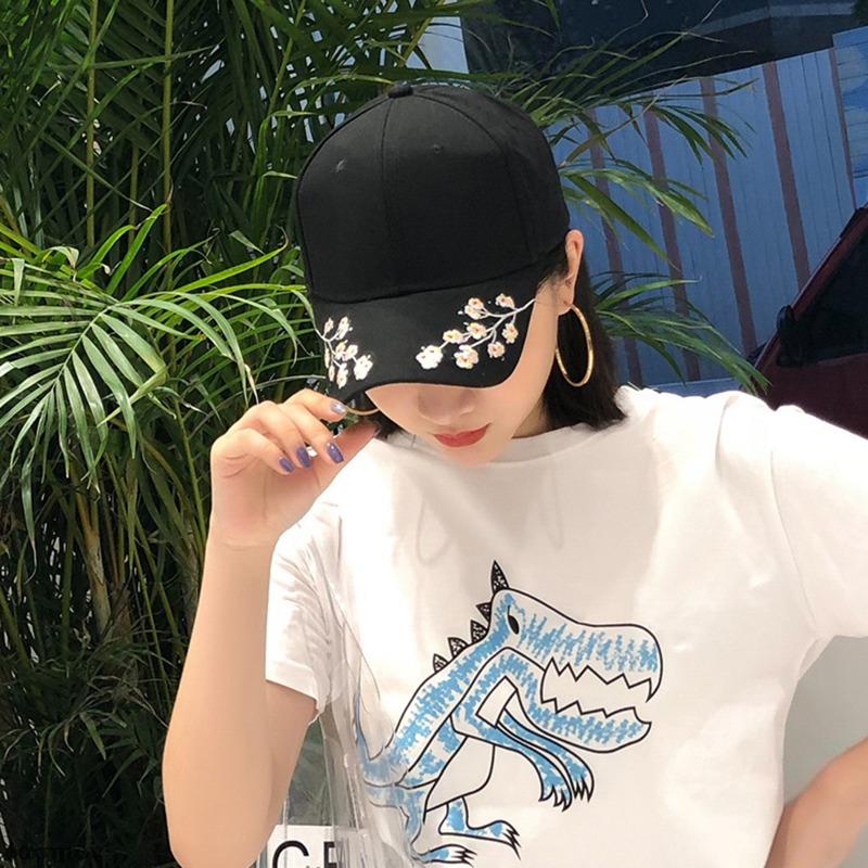 Flower Embroider Baseball Cap Cycling Running Golf Caps Women Casual Snapback Breathable Sports Hat UV Protection Panama