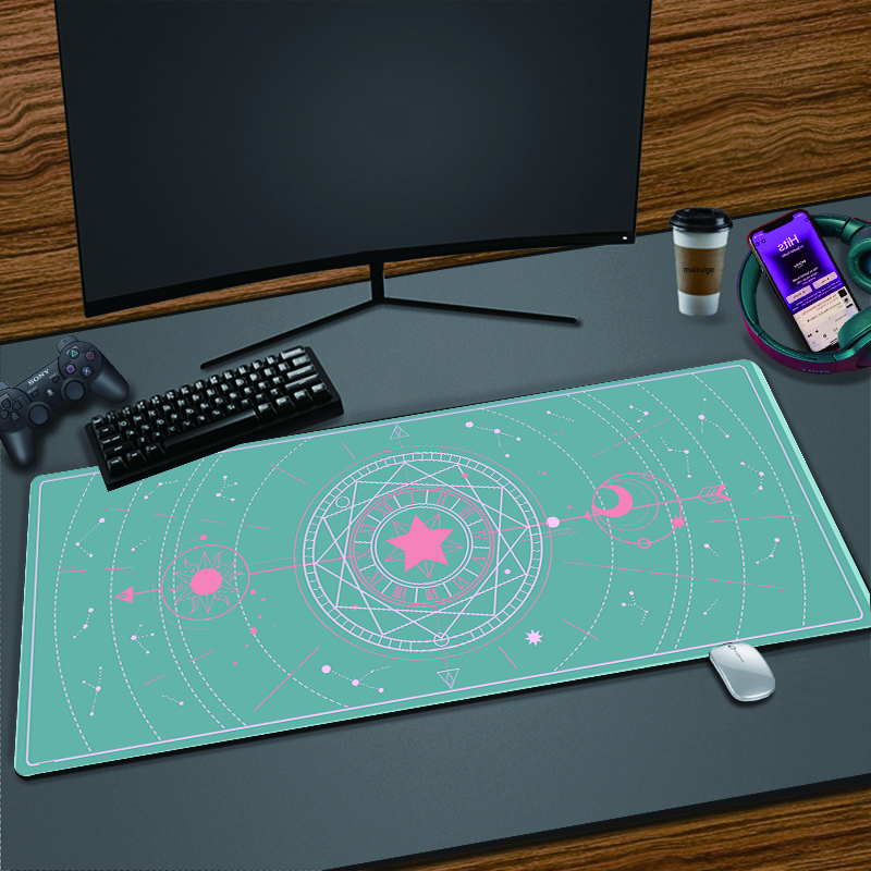 Magic Moon Mouse Pad Cute Girl Dormitory Kawaii Table Mat Computer Accessories Game Rug Large Mousepad Xxl 400x900MM Pads
