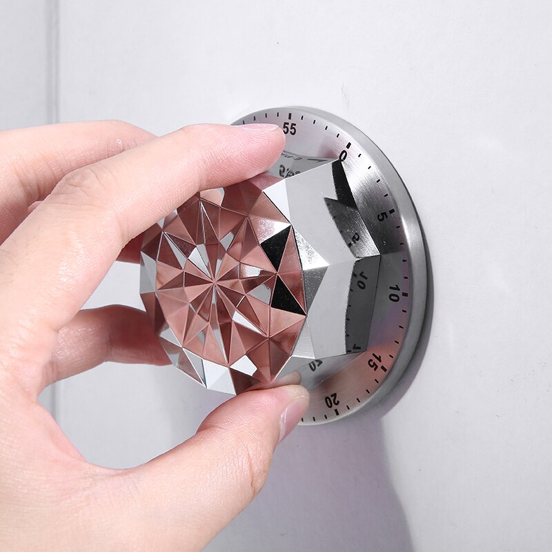 Kitchen Mechanical Wind Up Timer 55 Minutes Dial Timer Flower Shape For Kitchen Cooking Baking Time Remind Device