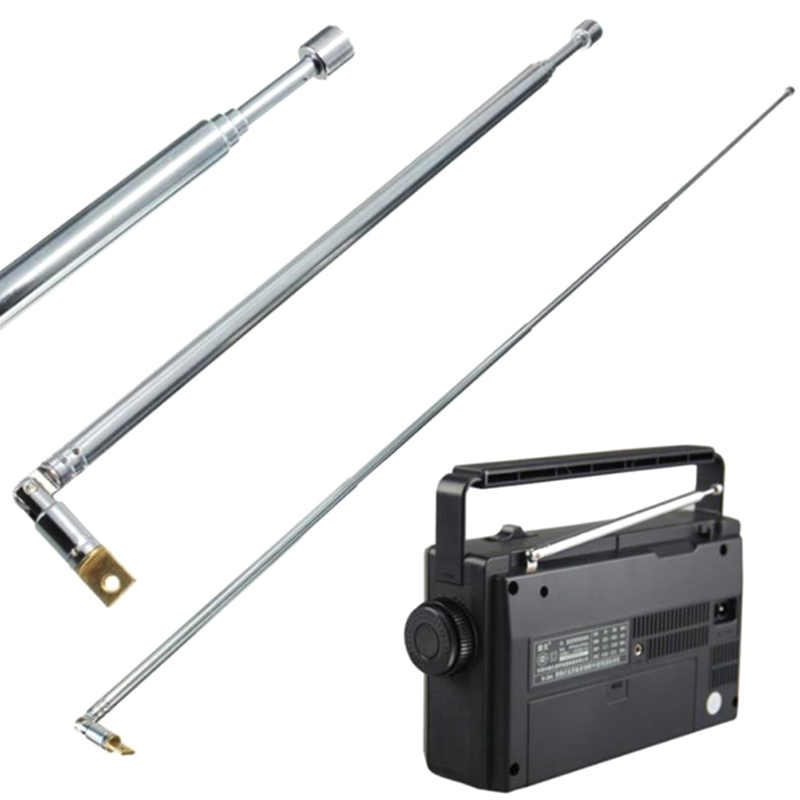 Vervanging 60Cm Fm Antenne Radio Draagbare 6 Secties Tv Antenne Telescopische Draaibare Antenne Antenne Antenne Voor Radio Tv