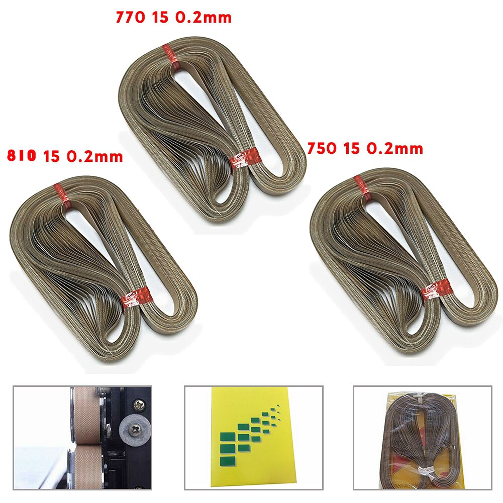 50pcs PTFE Belt For FR-900 FR770 Continuous Band Sealer 750*15 770*15 810*15 Transport Supplies Power Tool Conveyor Belt