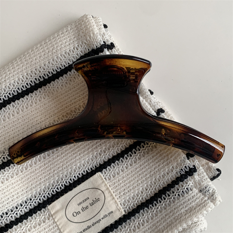 extra große elegante Haarklammer, bogenförmig, geometrisch, Hai-Clip, Haarklemmen, greifen Sie einfache Jahrgang-Haar-Accessoires für Damen: Gelb