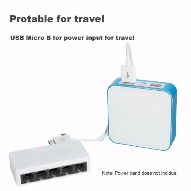 5 Häfen Mini Ethernet RJ45 10/ 100Mbps Netzwerk Schalter Hub Tragbare Reise Lan Hub für PC PS4 NS Schalter