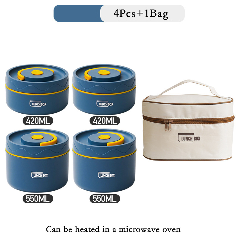 Leakproof Bento Box for Adults with Lunch Bag and Tableware Insulated Stainless Steel Lunch Box High Capacity Portable Snack Box: Other