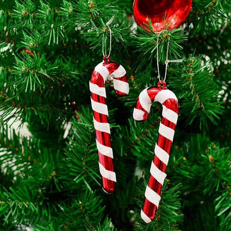 1/6/12/18Pcs Candy Cane Kerst Canes Kerstboom Decoraties Voor Home Party Nieuwjaar kerst Xmas Tree Opknoping Ornamenten