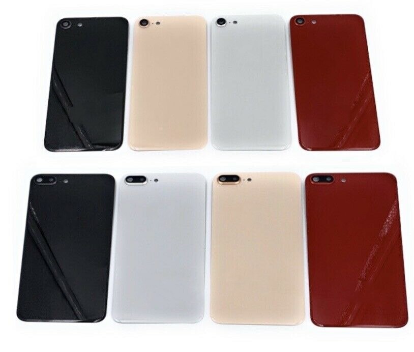 Para o iphone 8 plus voltar capa de vidro da bateria porta traseira habitação caso para o iphone 8 8g painel de vidro traseiro com moldura da câmera lente