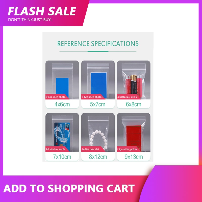 Plastic Grip Self Seal Resealable Storage Bag Home Storage Organization torage Bags Clear PE Food Grade Bags