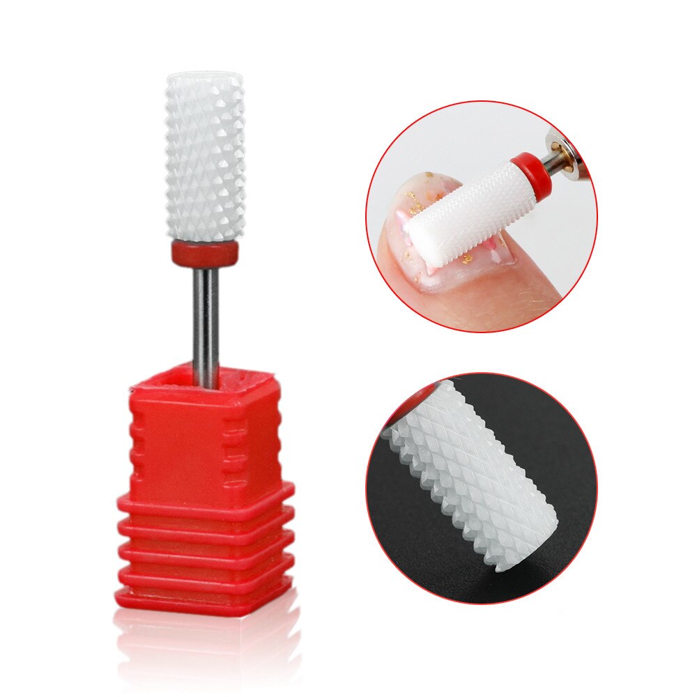 Taladro del clavo Bits Frezy ¿Frezarki Manicur Embout Ponceuse Ongle Frez Ceramiczny ¿Paznokci broca de clavo de cerámica Frez broca para uñas: 04