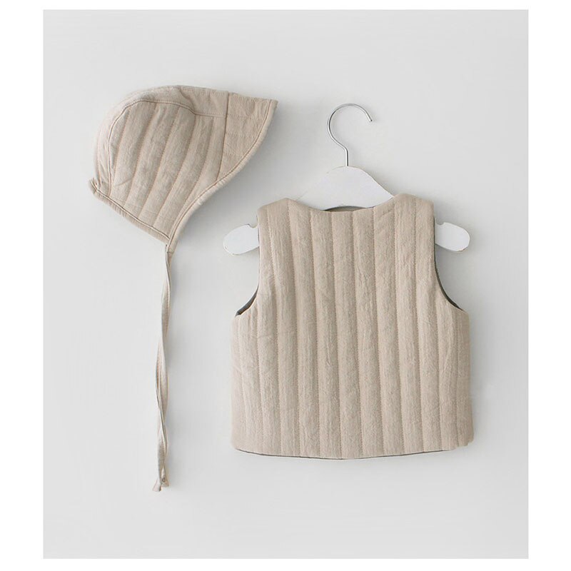 bébé garçons et filles gilet garder au en automne et en hiver avec chapeau gilet enfant en bas âge Version coréenne Cardigan vêtements extérieurs