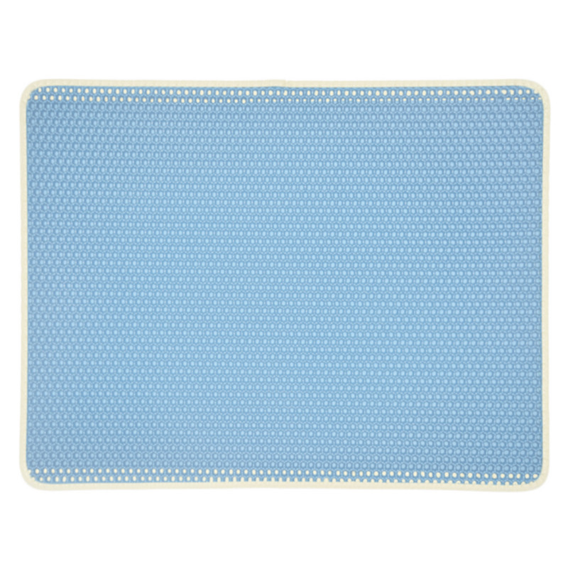 Folding Cat Litter Trapper Mat Waterproof Honeycomb Sifting Pad Protect Floor Carpet Eco-friendly EVA Foam Trash Pad: blue / 45x60CM
