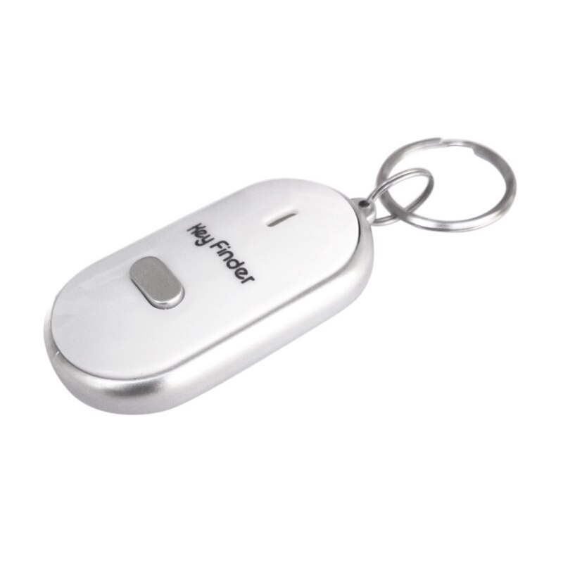 Wireless Key Finder Whistle Sensor Anti-lost Alarm Sound LED Light Things Tracker Elderly Anti-lost Alarm for The Elderly: White