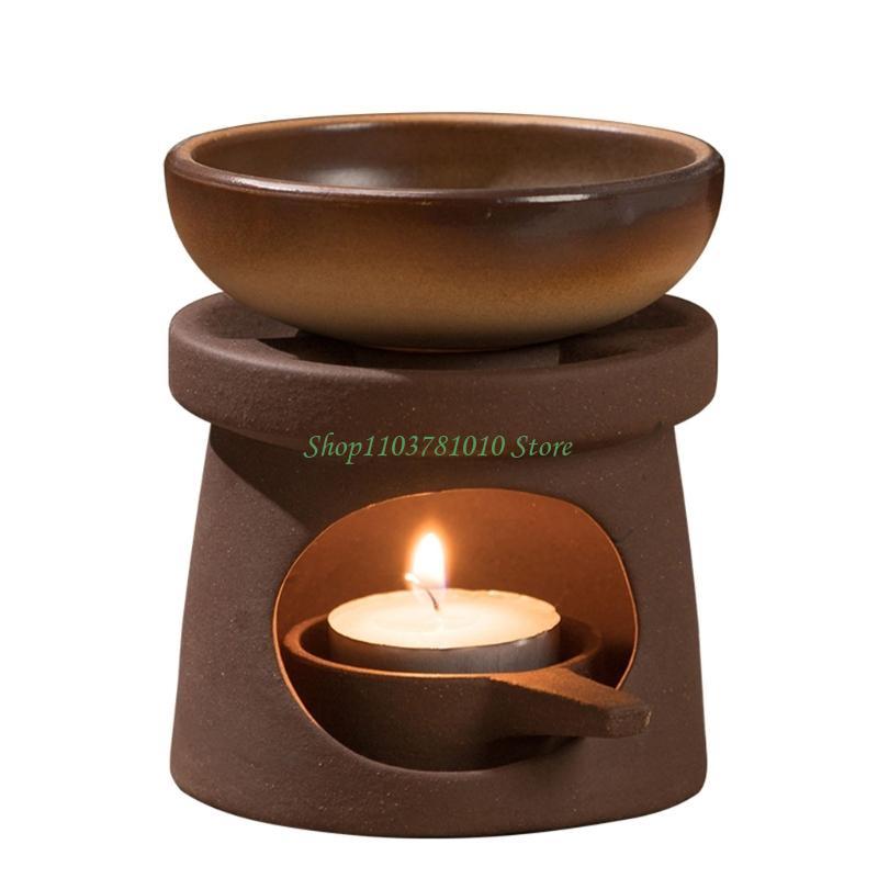 U55D Ceramics Essential Oil Burners Wax Melt Warmer Aromas Diffuser and Tealight Spoon Set for Home and Office Use: Default Title