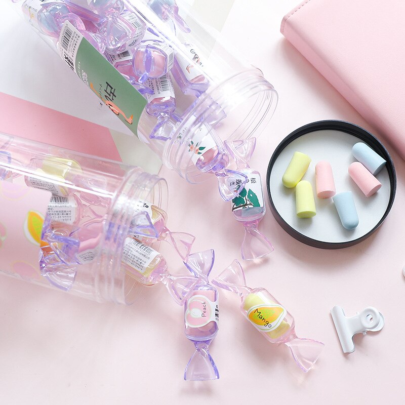 2pcs/Set w19 Candy Shell Soundproof Earplugs Foam Anti Noise Ear Men Women Sleep Learning Workplace Mute