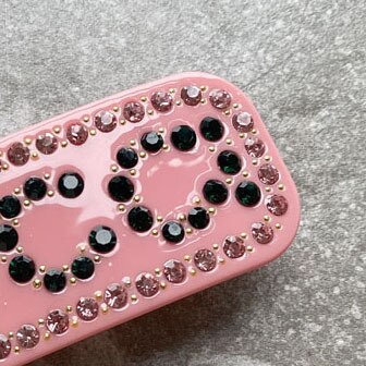 Roze Pailletten Bling Bling Leuke Haar Clip Zoete Preppy Kawayi Harajuku Stijlvolle Mode Haar Clips Belettering: pink