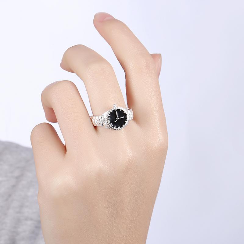 Semplice Geometrica Anelli di Cristallo Della Vigilanza Anello di Pietra Della Catena Del Nastro Anelli di Apertura per Le Donne Accessori Dei Monili 2020