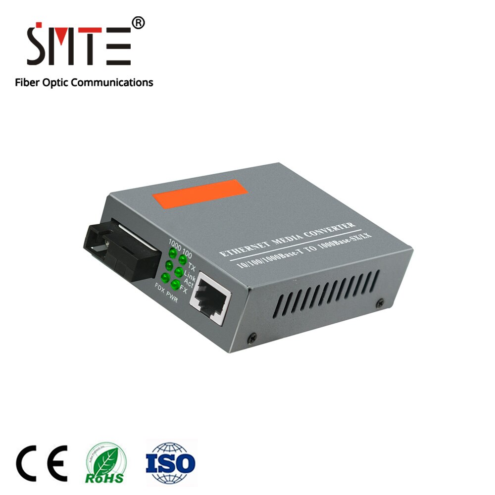 1 pair HTB-GS-03-A/B 3km 1000Mbps Single mode single fiber Gigabit Fiber Optic Ethernet Media Converter
