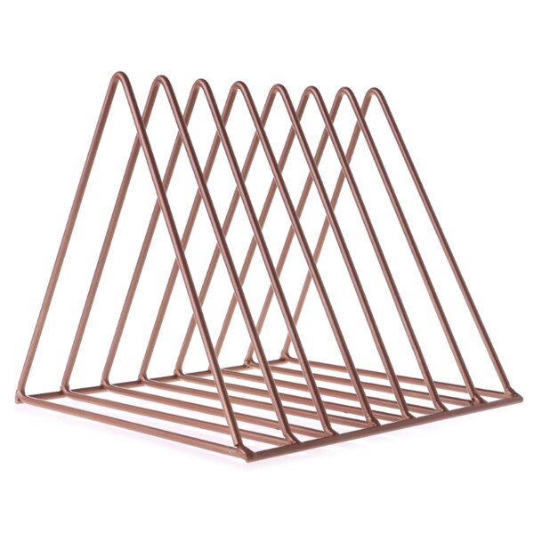 Home Office Iron Storage Rack Book Magzine Holder Multifunction Organizer Decor: brown