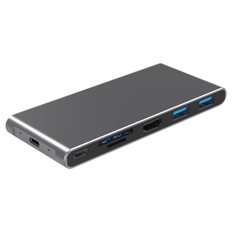 Caja de disco duro móvil, estación de acoplamiento 6-1 Hdmi Hd Notebook Ssd, caja de unidad de estado sólido adecuada para computadora, teléfonos móviles: Default Title